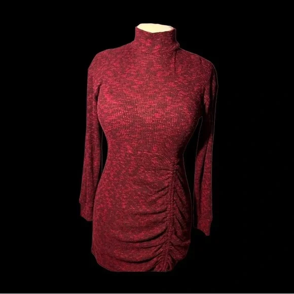xhilaration burgundy dress Lace Cocktail Dress A-Line Square Neckline Burgundy High-low Sleeveless main image 0